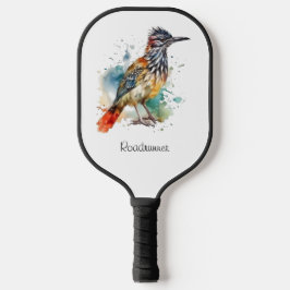Roadrunner in lebendiger Wasserfarbe Pickleball Schläger