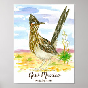 Roadrunner New Mexico Staat Bird Poster