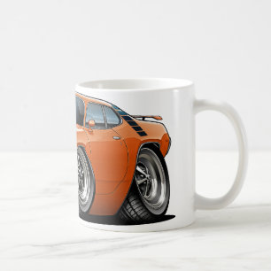 Roadrunner-Orange-Schwarzes Auto 1971-72 Kaffeetasse