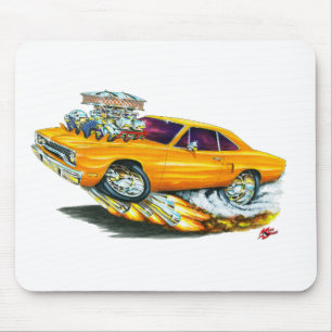 Roadrunner-Orangen-Auto 1970 Mousepad
