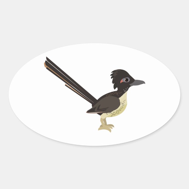 Roadrunner Ovaler Aufkleber (Vorderseite)