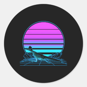 Roadrunner Pastel Goth Vaporwave Runder Aufkleber