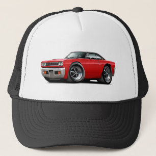Roadrunner-Rot-Schwarze Spitze 1968 Truckerkappe