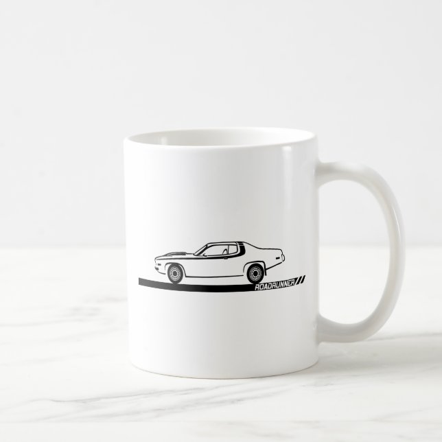 Roadrunner-schwarzes Auto 1973-74 Kaffeetasse (Rechts)