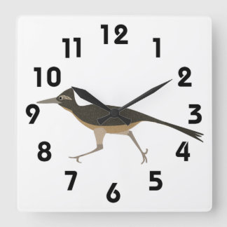 Roadrunner-Uhr Quadratische Wanduhr
