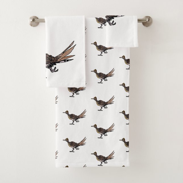 Roadrunner-Vogel Badhandtuch Set (Insitu)