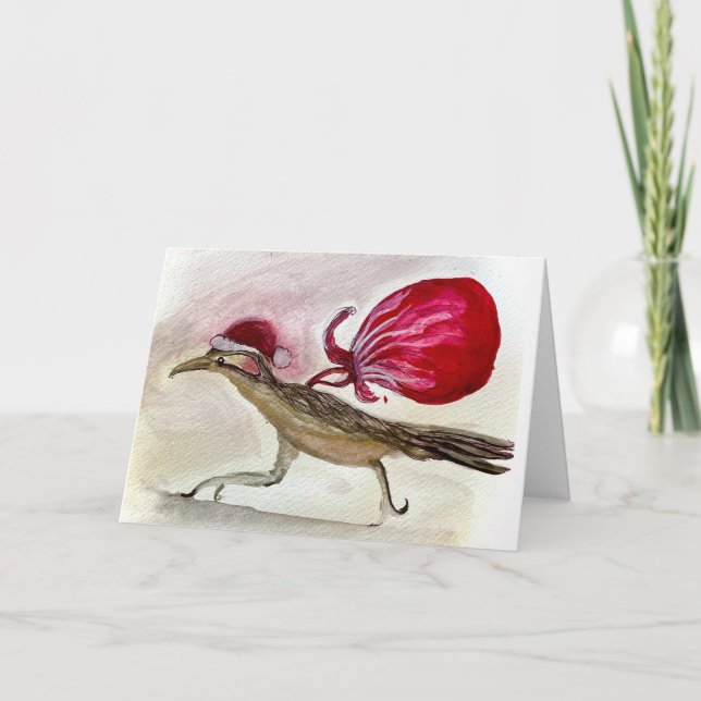 Roadrunner Weihnachten Dankeskarte (Vorderseite)