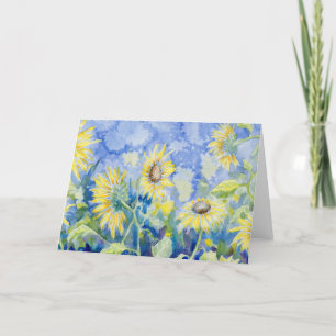 "Roadside Sunblumen" - Blanche-Anmerkung Dankeskarte