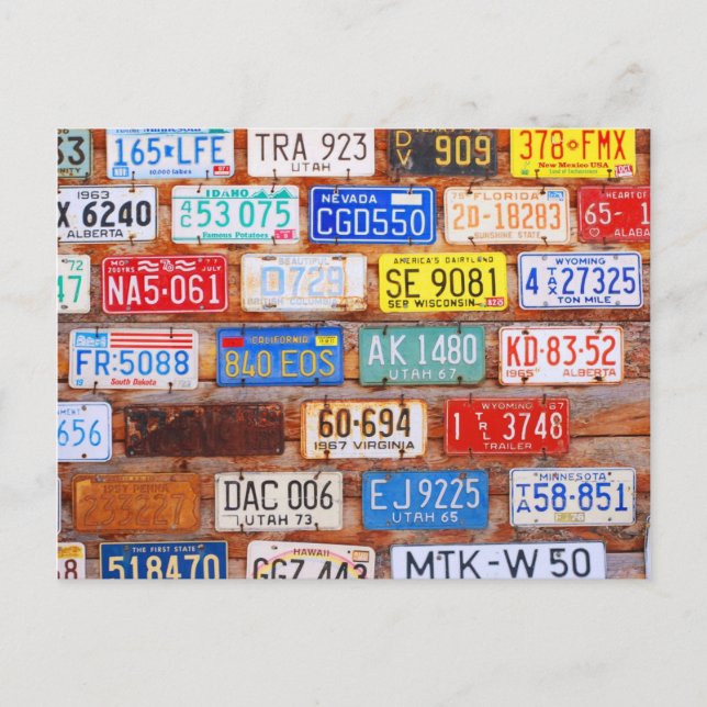 Roadtrip Licence Plakat Postkarte (Vorderseite)