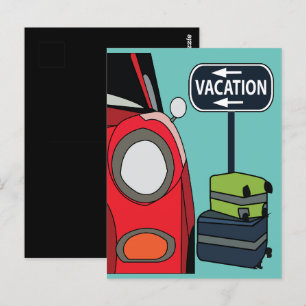 Roadtrip-Reise-Urlaub Postkarte