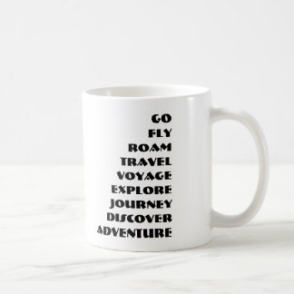 ROAM, REISE, REISE, REISE, ERLEBEN, REISE, ENTDECK KAFFEETASSE