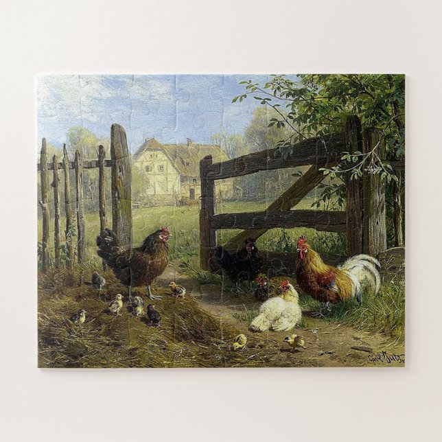 Roaming Farmyard Chickens Carl Jutz (Horizontal)