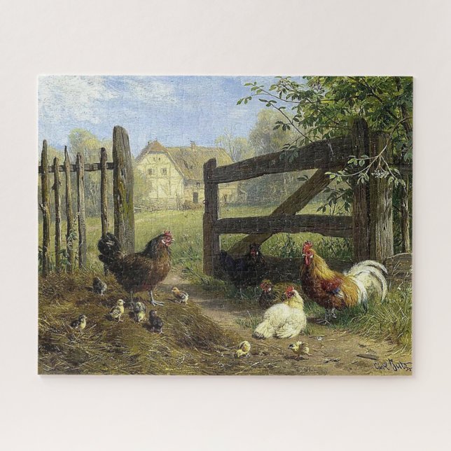 Roaming Farmyard Chickens Carl Jutz (Horizontal)