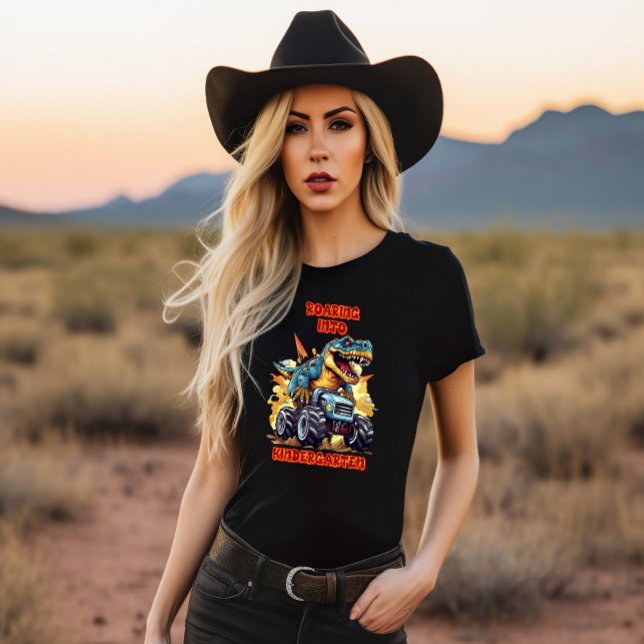 Roaming in den Kindergarten T Rex und Monster Truc T-Shirt (Von Creator hochgeladen)