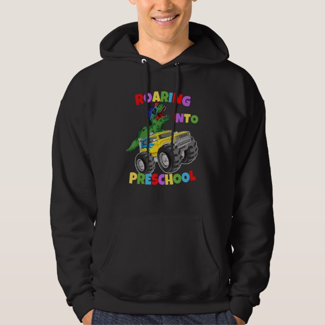 Roaming in der Vorschule Monster Truck Dinosaur T  Hoodie (Vorderseite)