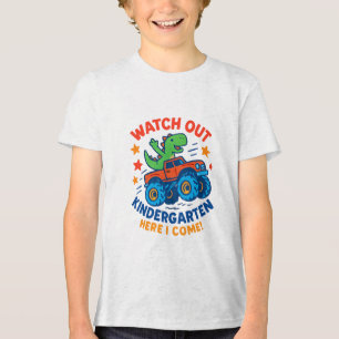 Roaming in Kindergarten - Dino Monster Truck Tri-Blend Shirt