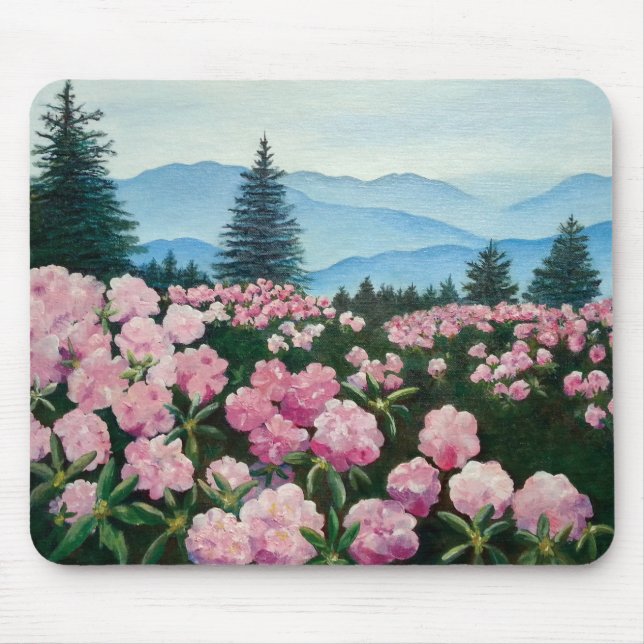 Roan Mt Rhododendron Fine Art Print Mouse Pad Mousepad (Vorne)