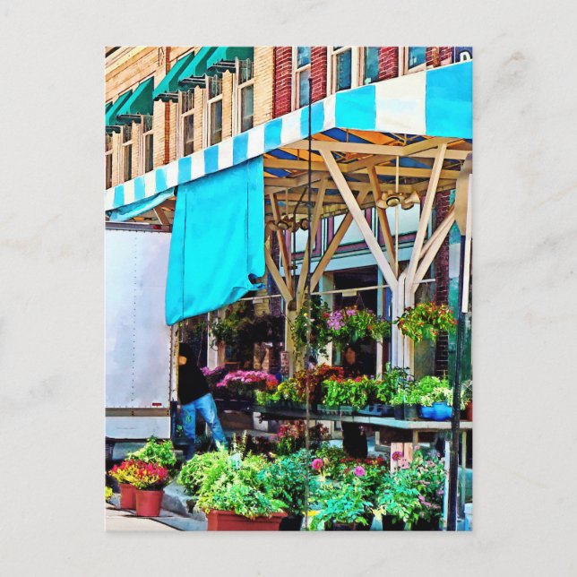 Roanoke VA - Blume entladen Postkarte (Vorderseite)