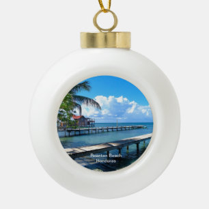 Roantan Beach, Honduras Keramik Kugel-Ornament