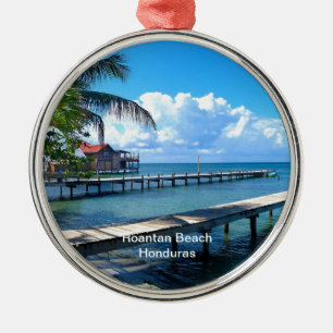 Roantan Beach, Honduras Ornament Aus Metall
