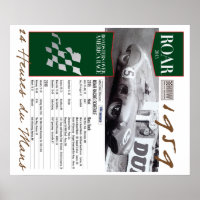 ROAR 2015 HRW Slot voiture de course poster
