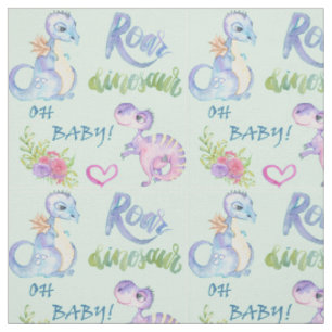 Roar Baby Dinosaurier Aquamarines Muster Stoff