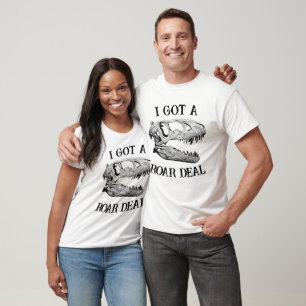 Roar Deal Unisex T-rex Dinosaur T - Shirt