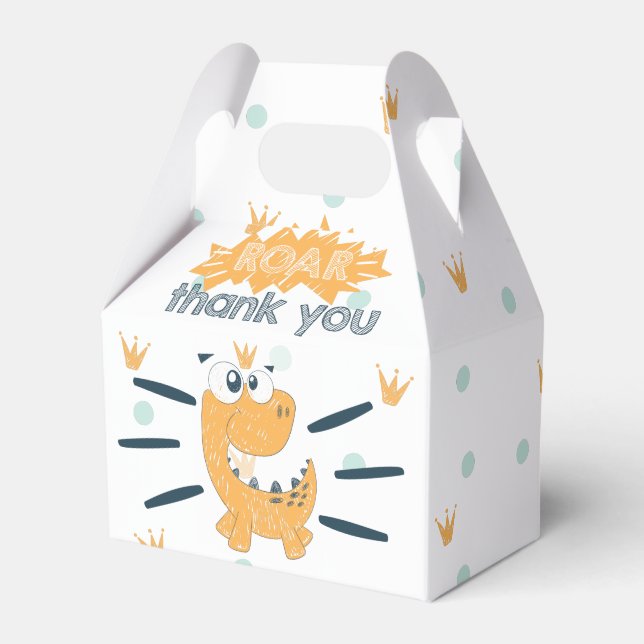 ROAR Dinosaur Birthday Vielen Dank Geschenkschachtel (Vorderseite)
