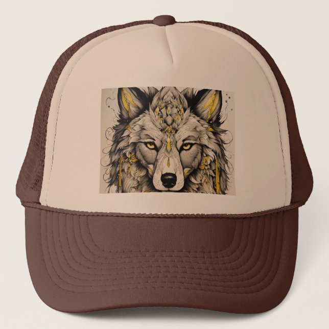 Roar en style : Casquettes imprimés en Lion (Devant)