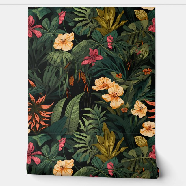 Roar & Exploration Rainforest Botanisch Tapete (Abrollen)