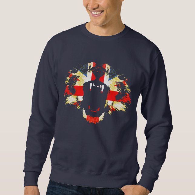 Roar Great British Löwe Gewerkschaft Jack Jumper Sweatshirt (Vorderseite)
