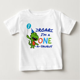 Roar I bin ein One-A-Saurus , Dinosaurier Geburtst Baby T-shirt