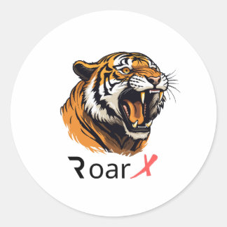 Roar in Style : Majestic Tiger Face autocollant