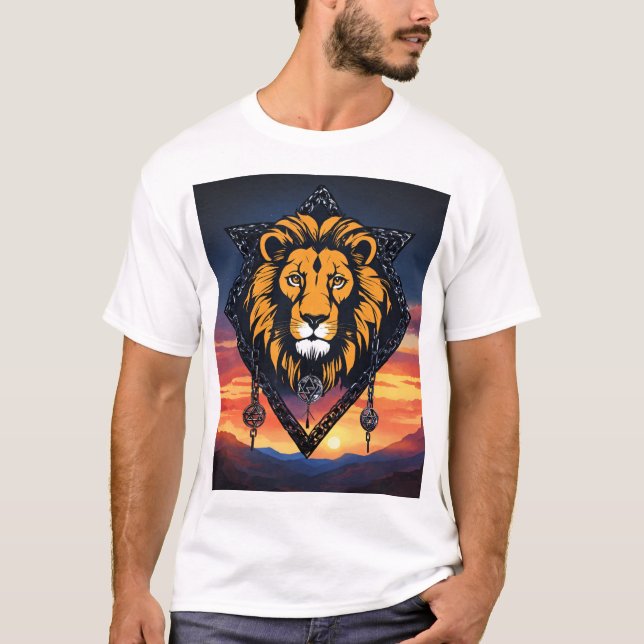 "Roar in Style : T-shirt d'impression de Lion" (Devant)