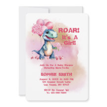 Roar It's a Girl T-Rex Baby Dinosaurier