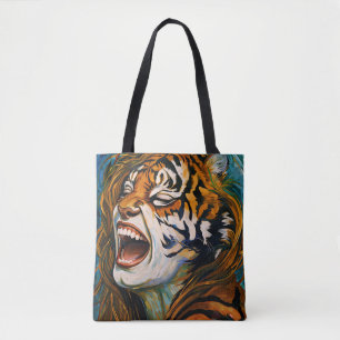 Roar of the Wild Heart - farbenfrohe Tigress Tasche