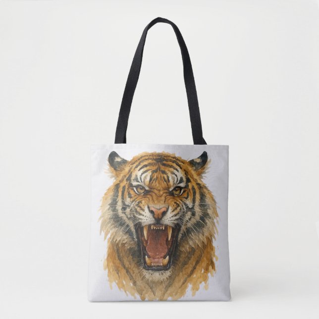 Roar of the Wild: Stärke in jedem Streifen Tasche (Vorderseite)