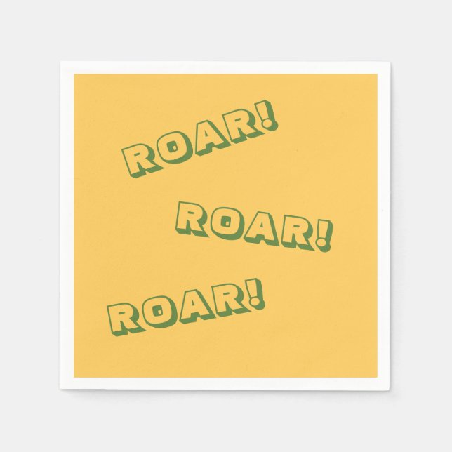 Roar Party Tiere Geburtstag Serviette (Vorderseite)