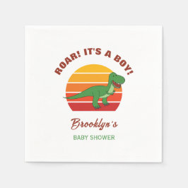 Roar seine a Boy Dinosaur Baby Dusche Retro Sonnen Serviette