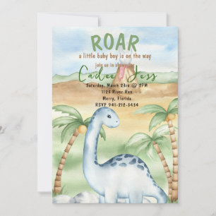 Roar seine Baby-Dusche Einladung