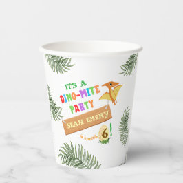 Roarfarbe: Atemberaubender Dinosaurier zum Geburts Pappbecher