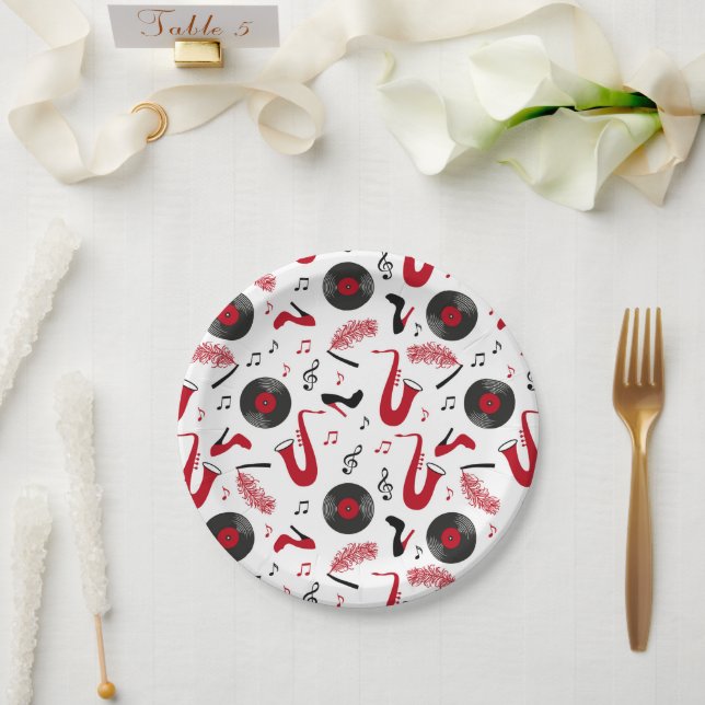 Roaring 1920s Art Deco Paper Plate  Pappteller (Hochzeit)