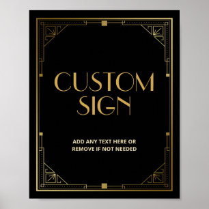 Roaring 20er Art Deco Speakeasy Custom Poster