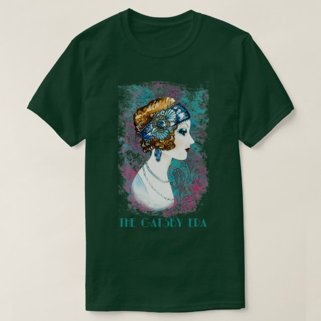 Roaring 20er Flapper Girl T-Shirt (Design vorne)