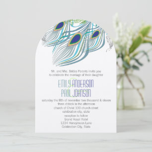 Roaring 20er Gatsby Boho Vintag Peacock Lovebird Einladung