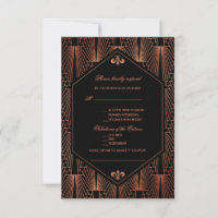 Roaring 20er große Gatsby Copper Art Deco Hochzeit