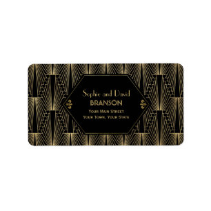 Roaring 20er Jahre Great Gatsby 1920er Art Deco Ho Adressaufkleber