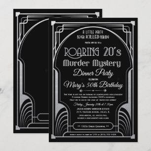 Roaring 20er Murder Mystery Einladung