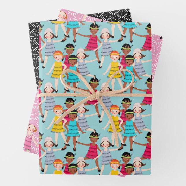 Roaring 20er Papierpack Geschenkpapier Set (Beispiel)