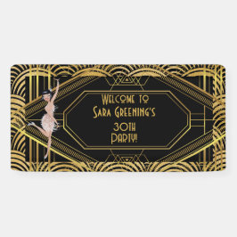 Roaring 20's Flapper 20 Great Gatsby 1920 Banner